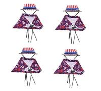 Sosoport 4sets Decorative Hamster Hat and Lizard Cloak Pet Costume for Independence Day Cosplay Parties Adorable and Wear-resistant Design for Pets