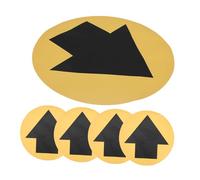 Sosoport 5 Sheets Arrow Floor Stickers Social Distancing Safety Warning Signs with Self Adhesive Backing for Schools Hospitals Markets Clear Directional Guidance and High Visibility