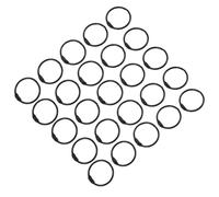 Sosoport 50Pcs Black Metal Loose Leaf Book Rings 25Mm Small Binder Rings for Index Cards Keyrings Removable Clips for Office School Stationery