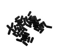Sosoport 50pcs Microphone End Cap Rubber Covers Scratch Sleeves for Headset Protection Fit for Various Brands Durable Black Design Easy Replacement Accessory