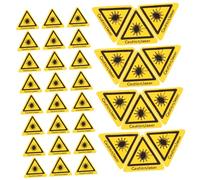 Sosoport 50pcs Safety Warning Stickers Adhesive Caution Signs for Communication No Residue Removable Vinyl Labels for Industrial and Personal Use