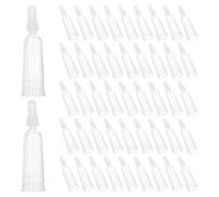 Sosoport 50Pcs Tpe Ampule Applicator Tips with Curved Neck for 1-3Ml Mini Ampule Bottles, Small Plastic Replacement Liquid Dispensing Tips for Beauty and Personal Care Use
