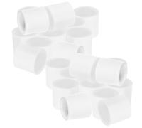 Sosoport 50pcs White Plastic Door Stopper Bumpers Replacement Tips for Hinge-Mounted Door Stops Easy Replacement with 0.4" Inner Diameter Protect Walls in Home Or Office