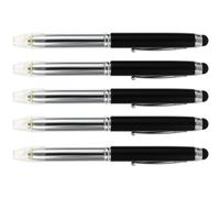 Sosoport 5pcs Ballpoint Pen with Stylus Tip and Light up Pens for Tablet PC and Phone Lightweight Metal Touch Screen for School Season Decor