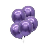 Sosoport 5pcs Deep Purple Metallic Pearl Latex Balloons for Party Birthday Wedding Decoration Premium Safe Material Suitable for Indoor Outdoor Celebrations and Photo Shoots