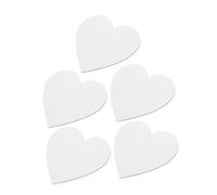 Sosoport 5pcs Heart-Shaped Cotton Canvas Board White Canvas for Art Acrylic Paint Compatibility Versatile Use for Professional Artists Painting and Sketching