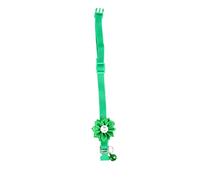 Sosoport 5pcs Pet Adorable Flower Collar for Cats and Dogs Neck Chain Bell Creative Design for Fashion Parties and Safe Pet Accessory Green