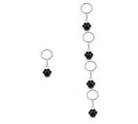 Sosoport 5pcs Pet Memorial Urn Keychain Dog Paw Print Ash Keepsake Pendant Thoughtful for Pet Loss Compact Design for Ashes Storage