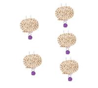 Sosoport 5pcs Shredding Chew Toy for Birds Vibrant Hanging Parrot Toy for Cage for Foraging and Mental Easy to Install Parrots