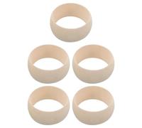 Sosoport 5pcs Wood Bracelets Wooden Bangle Blanks Natural Wood Beige Round Circle Elegant Adaptable Blank Unfinished Design for Arts Crafts and Family Activities