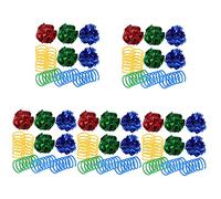 Sosoport 5sets Crinkle Cat and Spring Toys Interactive Indoor Cat Toys for Kittens and Sounds to and Entertain for Chasing and Self-play
