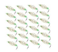 Sosoport 60pcs Glow In The Dark Carp Fishing Feeder Cage Olive Spring Bait Holder Carp Bait Holder Luminous Olive Shape Spring Fishing Feeder Rigs