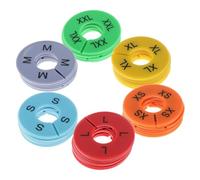 Sosoport 60pcs Plastic Clothing Dividers Round Shape Closet Organizers Xs to Xxl Color Coded Lightweight Wardrobe Separators for Sorting and Storage
