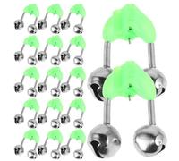 Sosoport 60pcs Plastic Fishing Bell Clips Dual Alert Bite Alarms for Carp and Sea Fishing Rods Sensitive Bait Alarm Bells with Loud Sound and Secure Attachment