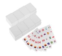 Sosoport 65pcs National Flag Mahjong Stickers Simplified Gameplay for Family Cultural Enrichment and Activities for Board Games and Casual Gatherings