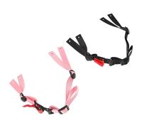 Sosoport 6pcs Adjustable Hard Hat Chin Straps with Y-shape Design for Construction Workers Protective Helmet Chin Belt in Pink and Black Secure Fit Helmet Liner for Safety and Stability