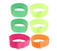 Sosoport 6Pcs Adjustable Three-Legged Race Bands Elastic Tie Rope Straps for Kids Legged Race Game Mixed Colours Outdoor Sports Fun