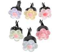 Sosoport 6pcs Air Vent Clip Daisy Flower Car Interior Decor Air Conditioning Outlet Clip Dashboard Accessories Charm for Women Girl
