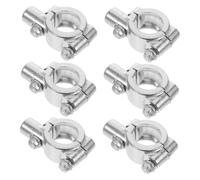 Sosoport 6pcs Aluminum Alloy Motorcycle Flagpole Mount Wind and Shock Resistant Flag Holder Clamp for Motorbikes and Scooters Lightweight Weatherproof Bike Flag Pole Bracket for Outdoor