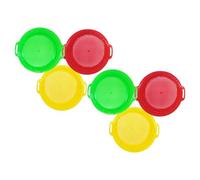 Sosoport 6pcs Beach Sand Sifter for Handheld Plastic Strainer Kit Red Yellow Green for Outdoor Fun Lightweight and Portable Sand Play Tools for Exploring and Digging Beach