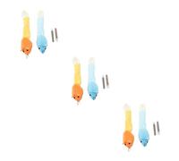 Sosoport 6pcs Cat Plush Toy Tail Mouse Catnip Funny Interactive Teaser for Kittens Eye-catching Design Orange