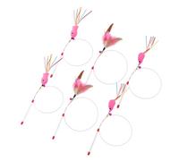 Sosoport 6pcs Flexible Cat Teaser Rods for Interactive Teasing Toys for Indoor Cats and Kittens Strengthen Bonds and Keep Pets Active