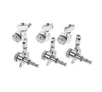 Sosoport 6pcs Guitar Chord Locking Guitar String Tuning Pegs for Acoustic Electric Folk Small Square Head Silver Material for Precise Tuning and Secure in Live Performance Studio