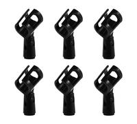 Sosoport 6pcs H-shaped Mic Stand Black Mic Tie Clips for Microphone Holder Stand Wire Clips for Mounted