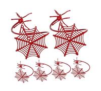 Sosoport 6pcs Metal Spider Napkin Rings Halloween Napkin Ring Holders with Spider Web Design for Party Dinner Table Supplies Easy to Use Versatile and Festive Table Decoration