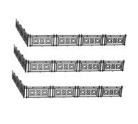 Sosoport 6pcs Miniature Fence Decoration Durable Abs Plastic Picket Fences for Dollhouse Sand Table and Garden Models Easy Assembly for Educational Display