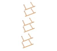 Sosoport 6pcs Natural Wooden Bird Perch Stand Toy for Parrots Cockatiels Parakeets Easy Install Branch Perch for Bird Cage Promotes Exercise Coordination