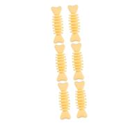 Sosoport 6pcs Puppy Chew Toy Molar Shape Teething Toys for Dogs Soft Material Safe Biting Playthings for Pets Yellow for Health and Interactive Play