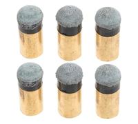Sosoport 6pcs Replacement Pool Cue Tips Slip on Billiard Cue Slip on Tips with Copper Core and Imitation Leather for Competitive Events and Club Training Enhancing Performance
