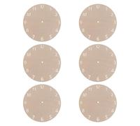Sosoport 6pcs Round Wooden Clock Dial Plates with Arabic Numerals for DIY Painting, Unfinished Wood Clock Faces, Creative Decor and Time Telling, for Home Or Office Wall Hanging Projects