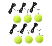 Sosoport 6pcs Tennis Trainer Rebound Ball Kit with Elastic Rope for Beginners Single Player Practice Portable Tennis Training Equipment for Indoor Outdoor Skill Development