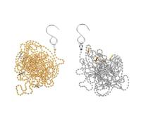 Sosoport 6pcs Volleyball Net Height Measuring Chains Metal Referee Equipment Silver and Gold Volleyball Officials Accessories for Court Training and Match Setup