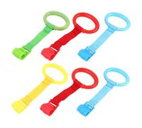Sosoport 6pcs Walking Aid Ring Playpen Pull up Rings Boy Girl Walking Helper Crib Hanging for Boy Girl Playpen Use