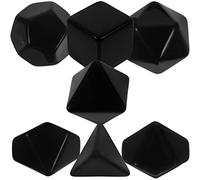 Sosoport 7Pcs Blank Multi Sided Dices for DIY Games Lightweight Plastic Crafting Dices Educational Props for Preschool and Family Fun