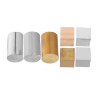 Sosoport 7pcs Metal Element Cubes and Cylinders Set, 2.5cm Cube Blocks and 1.8cm Cylindrical Aluminum, Copper, Iron Density Testing Chemistry Lab Equipment for Science Projects