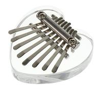 Sosoport 8-key Mini Kalimba Thumb Piano Crystal Heart Musical Instrument Portable Finger Piano Gift for Beginners and Music Enthusiasts