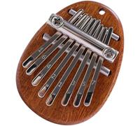 Sosoport 8 Keys Thumb Piano Wooden Kalimba Lightweight Mini Finger Piano with Hanging Rope, Multi-functional Pure Tone Musical Instrument Supply for Stage Performance Prop and Beginners