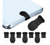 Sosoport 8 Pcs Black Silicone USB C Plugs Type C Dust Covers Small Phone Port Caps Compatible with Android Devices, Anti-Dust Protection for Charging Ports and Data Cables