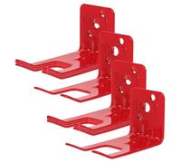 Sosoport 8 Set Fire Extinguisher Mount Brackets Heavy Duty Wall Hangers in Red Metal and Plastic with Sliding Prevention and Visibility for Supermarkets and Power Rooms