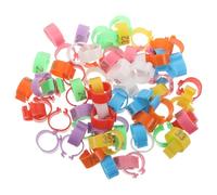 Sosoport 80pcs Plastic Parrot Leg Bands with Open Clip Design and Assorted Colours for Easy Identification, Suitable for Ducks and Geese during Daily Inspections and Farm Random Color