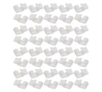 Sosoport 80pcs Wire Mesh Panel Clamps and Cage Door Latch Clips, White Resin Cabinet Door Connectors for Modular Storage, Suitable for Pet Cages, Shoe Cabinets, and Wardrobe Assembly
