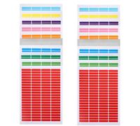 Sosoport 84 Waterproof Rectangle Coding Labels 46x11mm A4 Printable Self-Adhesive Name Tag Stickers for File Folder Classification Office Use 20 Sheets with 10 Colors