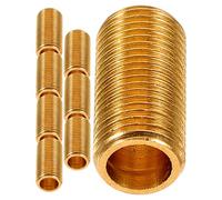Sosoport 8pcs Copper Threaded Lamp Rod Extension Hollow Tube Coupling for DIY Lighting Repair Hardware Fixture Parts