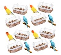 Sosoport 8pcs Creative Bird Feeders Bird Feeder for Cage Parrot Feeding Bowl for Outdoors