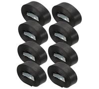 Sosoport 8pcs Heavy Duty Adjustable Bungee Cord Straps with Cam Buckle Long Black Tie Down Straps for Kayak Canoe Sup and Cargo Securing Buckle Breaking Strength