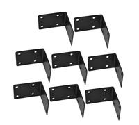 Sosoport 8pcs Heavy Duty Black Metal Angle Brackets Stainless Steel Corner Braces for Raised Garden Bed Frames Easy Install Right Angle Shelf Supports Sleek Matte Finish for Indoor Outdoor